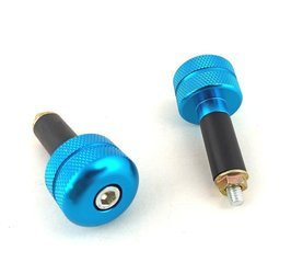 Lampa - ciężarki do kierownic Aluminiowych - niebieskie perforowane