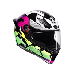 Kask AGV K1 S Punkpulse black purple lime