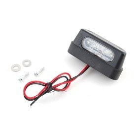 Oświetlenie LED tablicy rejestracyjnej - czarna - homologacja