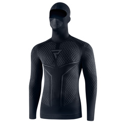 Koszulka termoaktywna z kominiarką REBELHORN Therm II Black/Grey