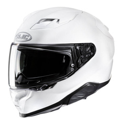 Kask HJC F71 Solid Pearl White + interkom  komunikacja MESH