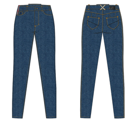 Spodnie damskie jeans REBELHORN Nomad Lady washed blue ( Armalith - skinny fit )