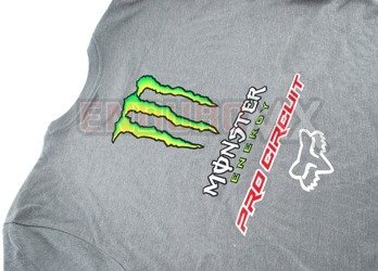 T-shirt FOX MONSTER Pro Circuit szara